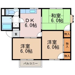 モモセハイツＡの物件間取画像